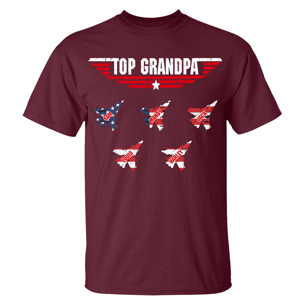 Personalized Top Grandpa, Dad T-shirt, 4th of July Shirt, Gift For Grandpa, Dad