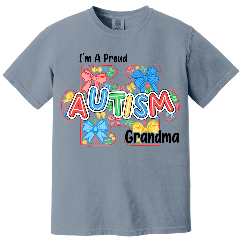 Im A Proud Grandma Love Heart Autism Awareness Puzzle Autism - Personalized Shirts Tu20
