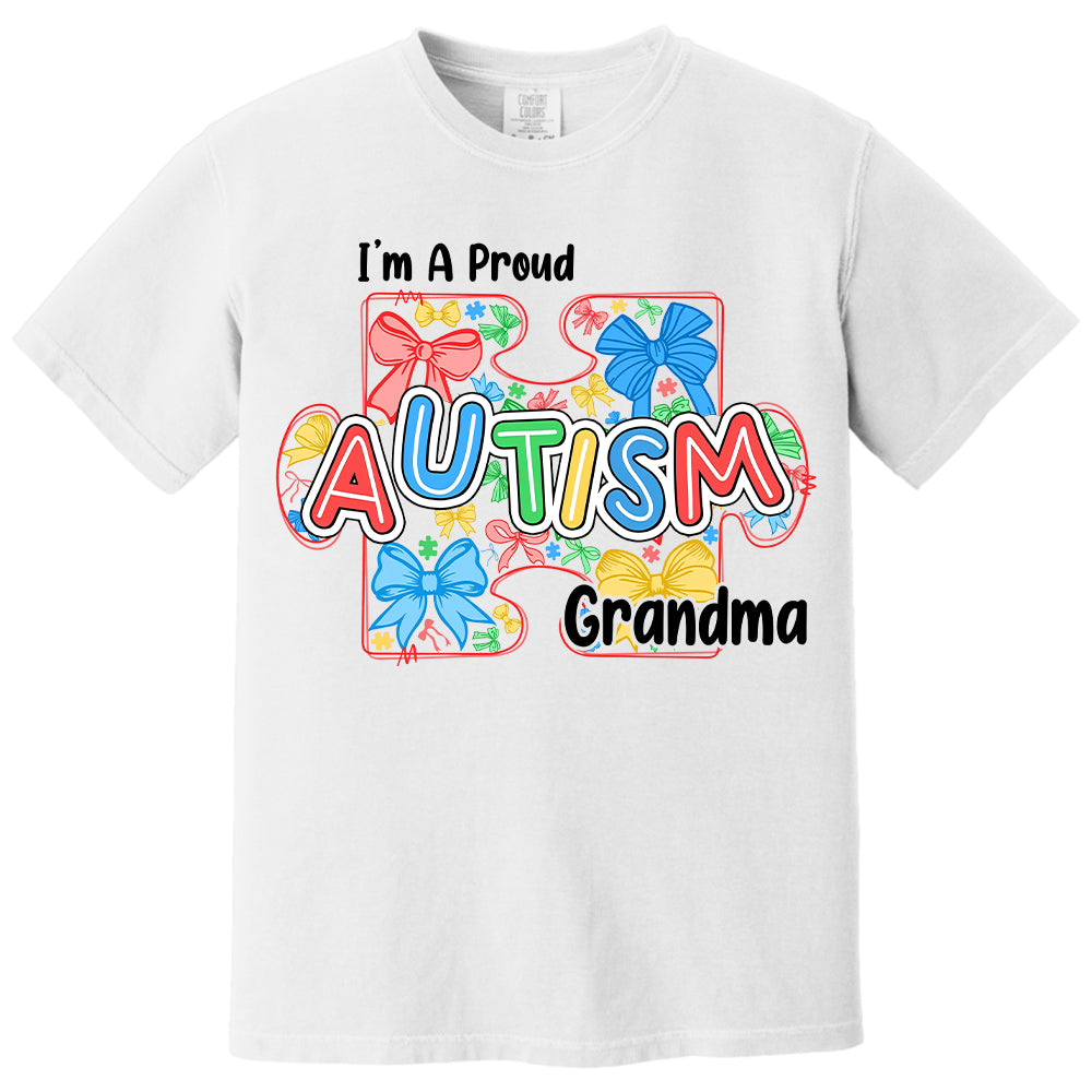 Im A Proud Grandma Love Heart Autism Awareness Puzzle Autism - Personalized Shirts Tu20