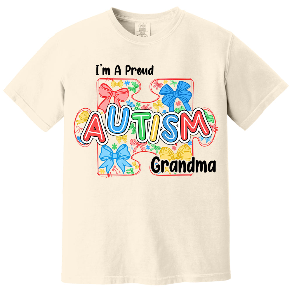 Im A Proud Grandma Love Heart Autism Awareness Puzzle Autism - Personalized Shirts Tu20