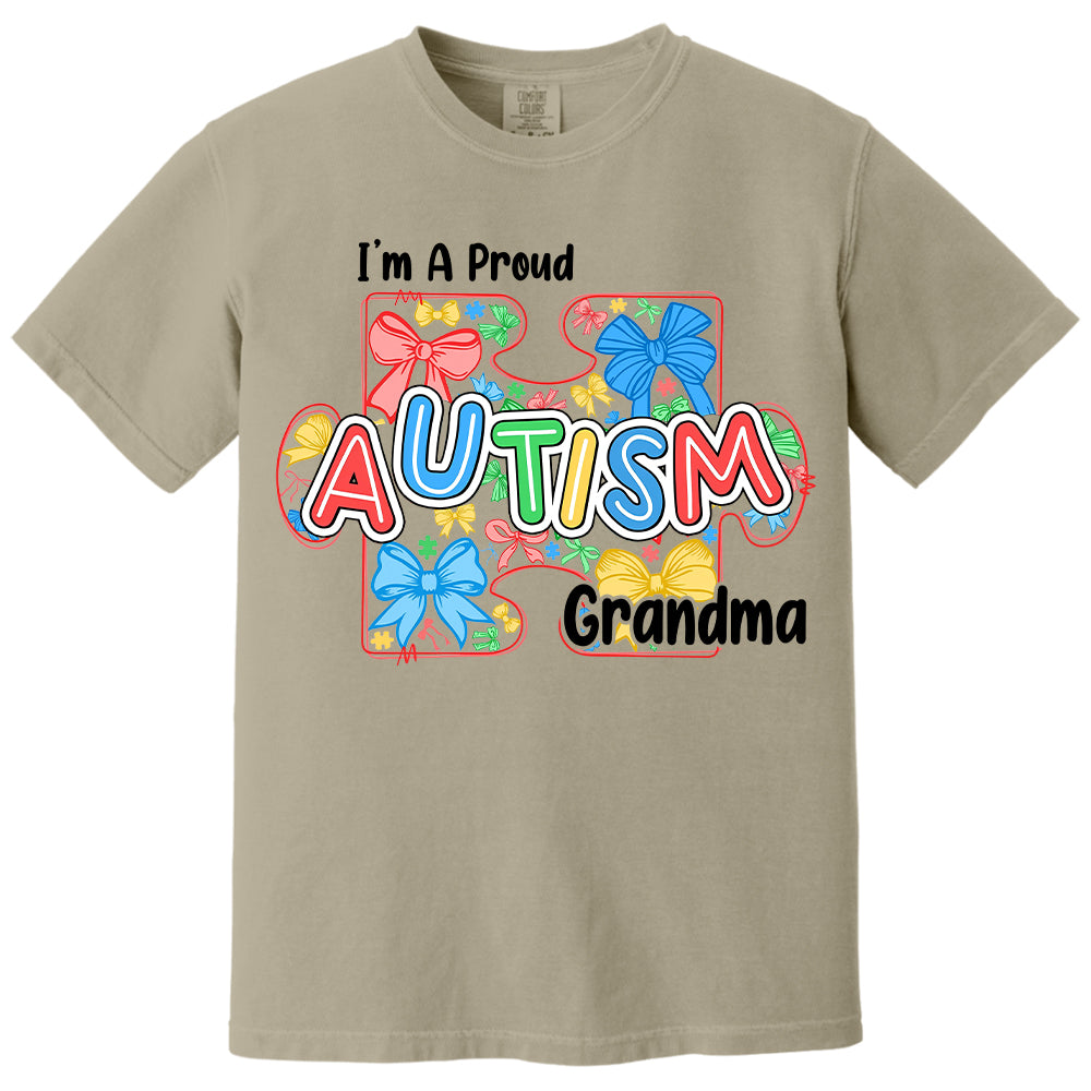 Im A Proud Grandma Love Heart Autism Awareness Puzzle Autism - Personalized Shirts Tu20