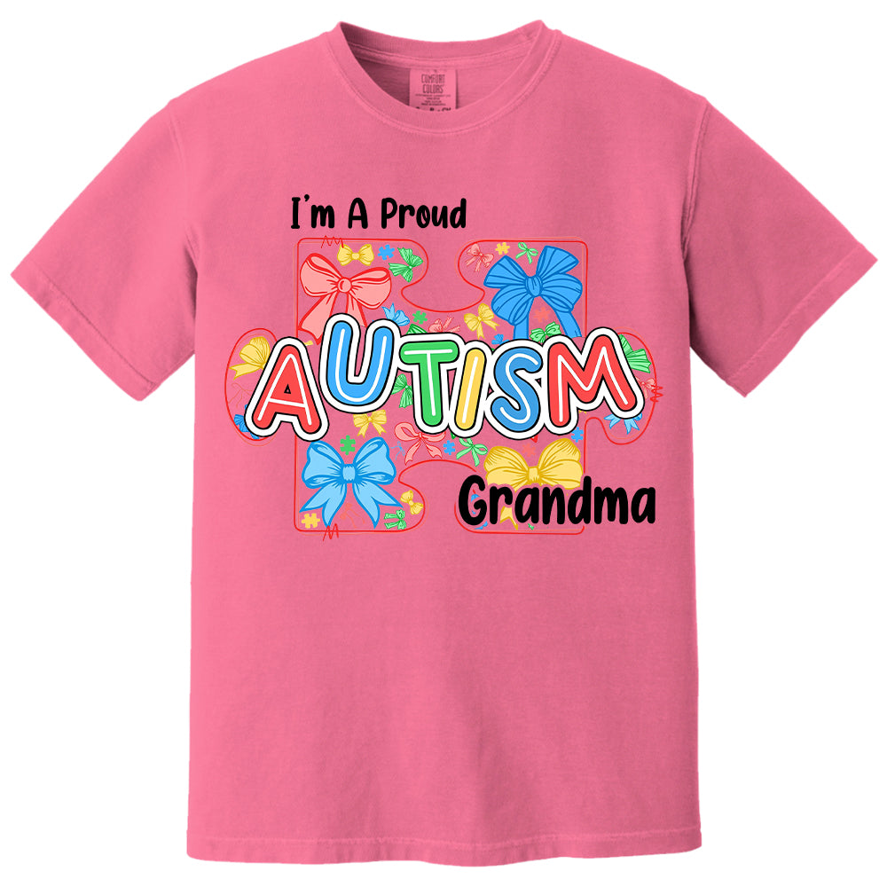 Im A Proud Grandma Love Heart Autism Awareness Puzzle Autism - Personalized Shirts Tu20