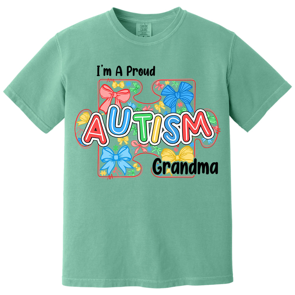 Im A Proud Grandma Love Heart Autism Awareness Puzzle Autism - Personalized Shirts Tu20