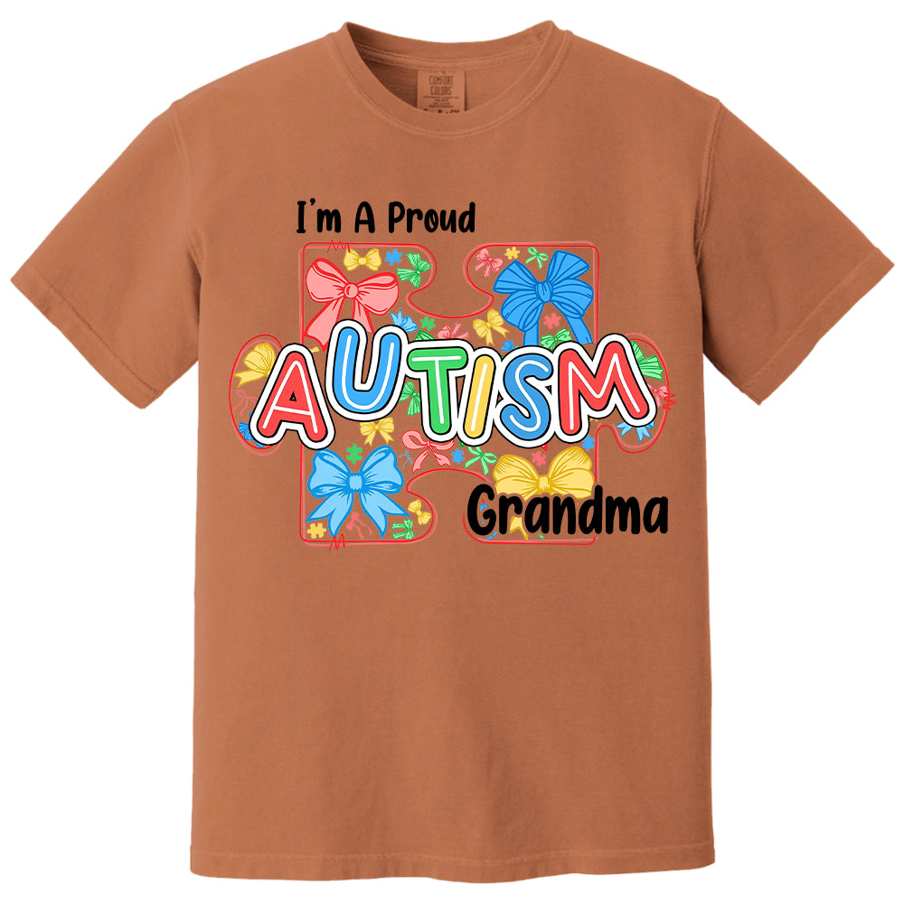 Im A Proud Grandma Love Heart Autism Awareness Puzzle Autism - Personalized Shirts Tu20