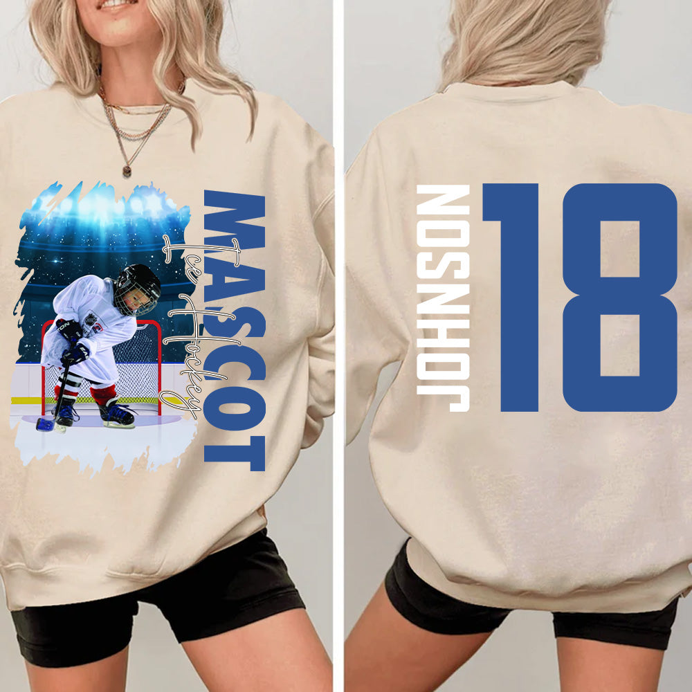 Custom Photo Ice Hockey Shirt, Personalized Ice Hockey Mom Shirt