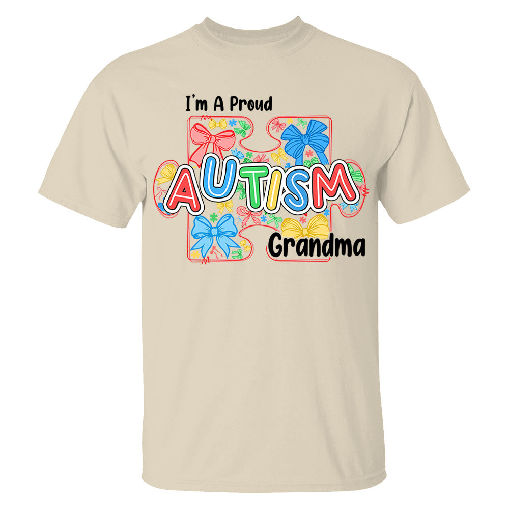Im A Proud Grandma Love Heart Autism Awareness Puzzle Autism - Personalized Shirts Tu20