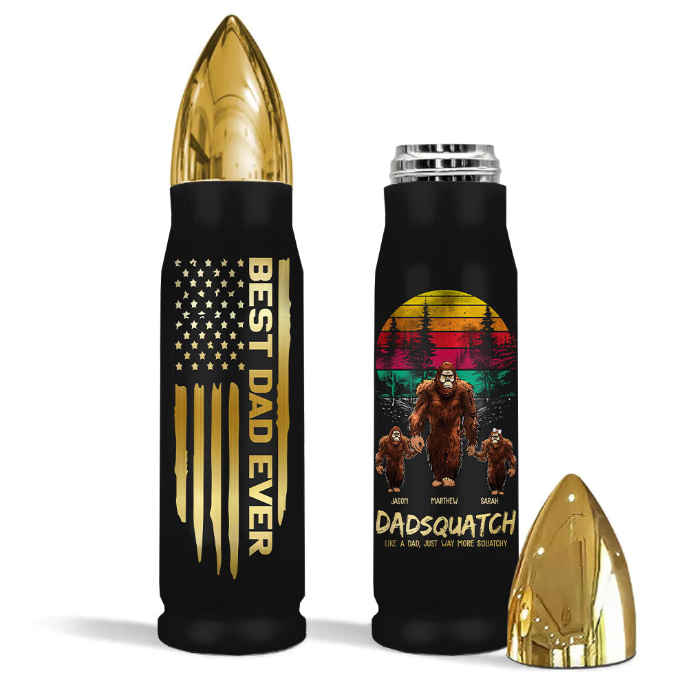Papasquatch, Like A Grandpa, Just Way More Squatchy - Personalized Bullet Tumbler Vr2