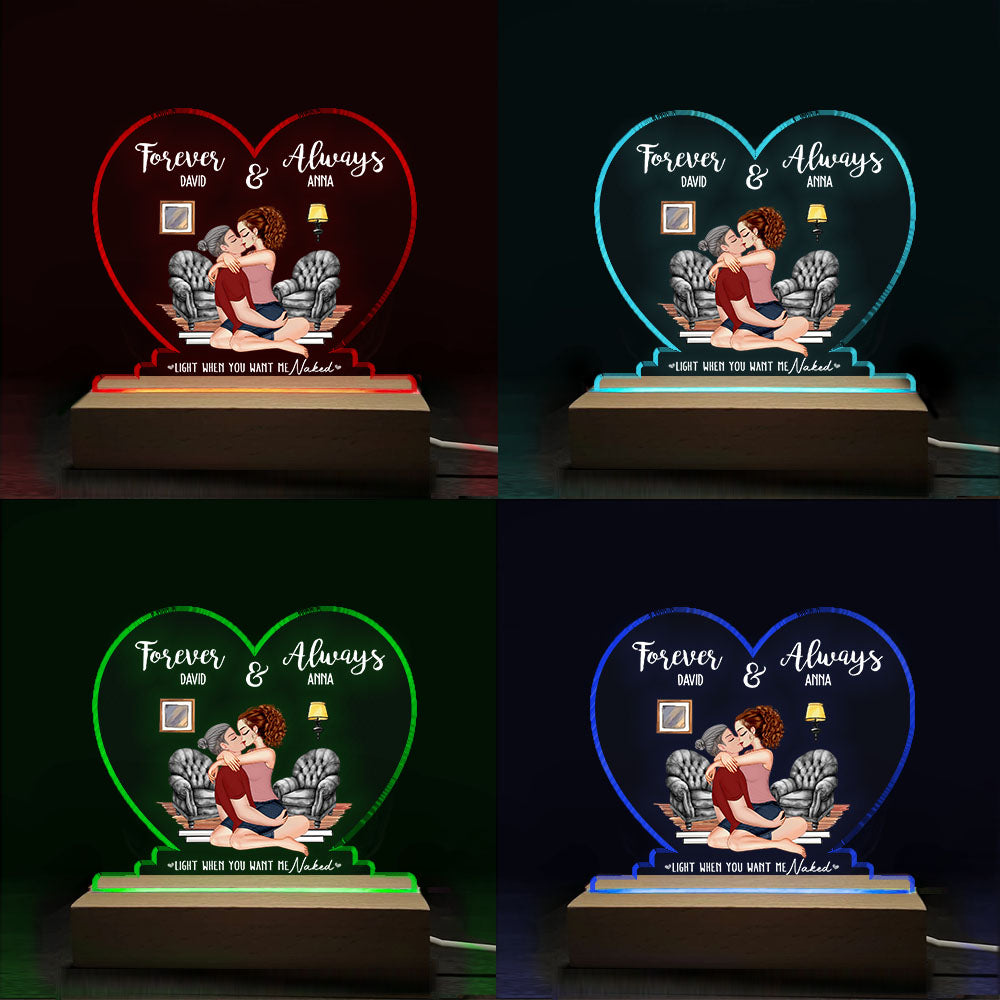 Forever & Always - Personalized LED Light For Couples NA04 Nh00