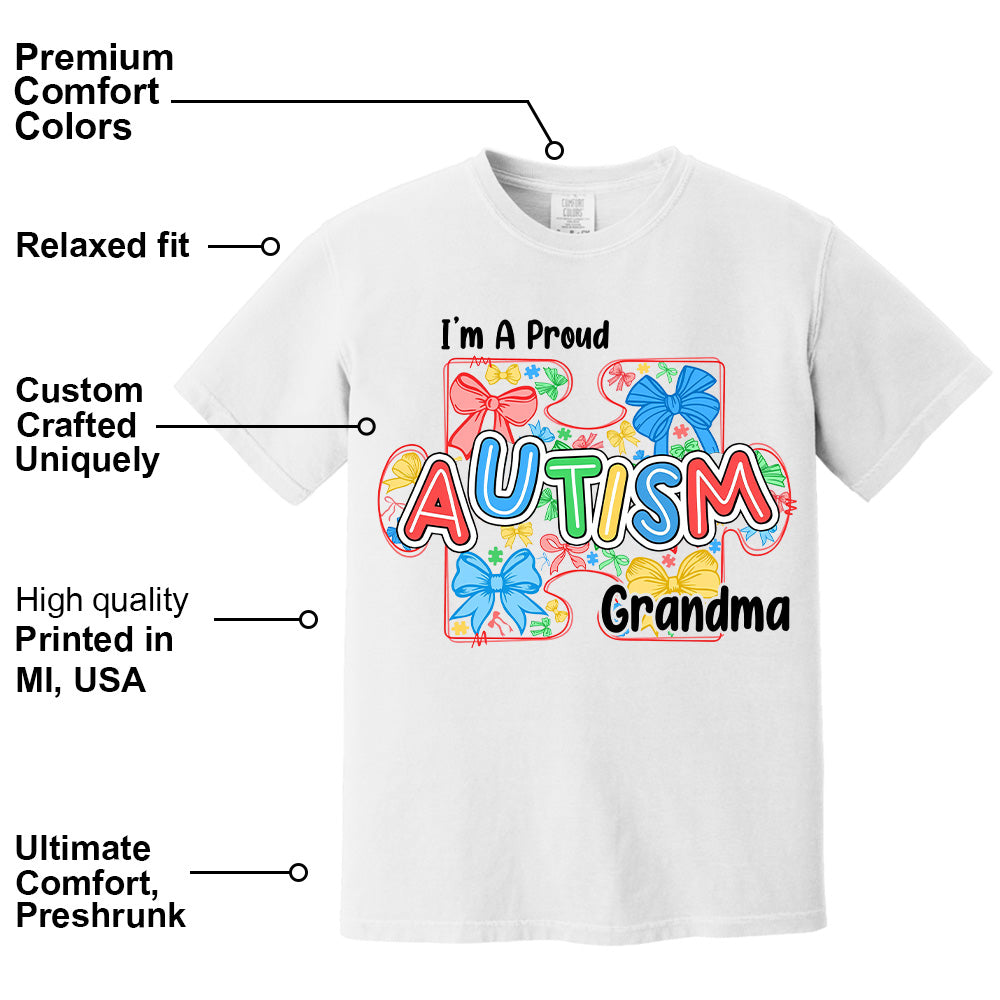 Im A Proud Grandma Love Heart Autism Awareness Puzzle Autism - Personalized Shirts Tu20