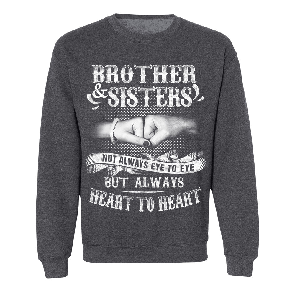Brother & Sisters Not Always Eye To Eye But Always Heart To Heart Shirt Perfect Gift For Sister & Brother