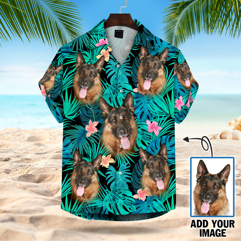 Custom Multiple Faces Leaves & Flowers Custom Hawaiian Shirt