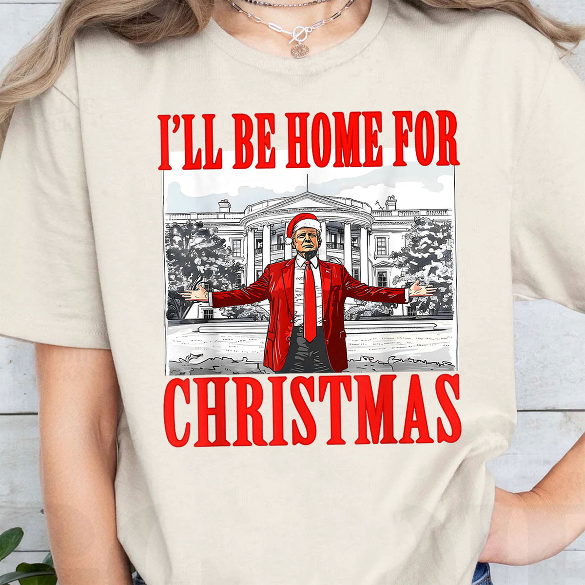 I'll Be Home For Christmas Funny Shirt