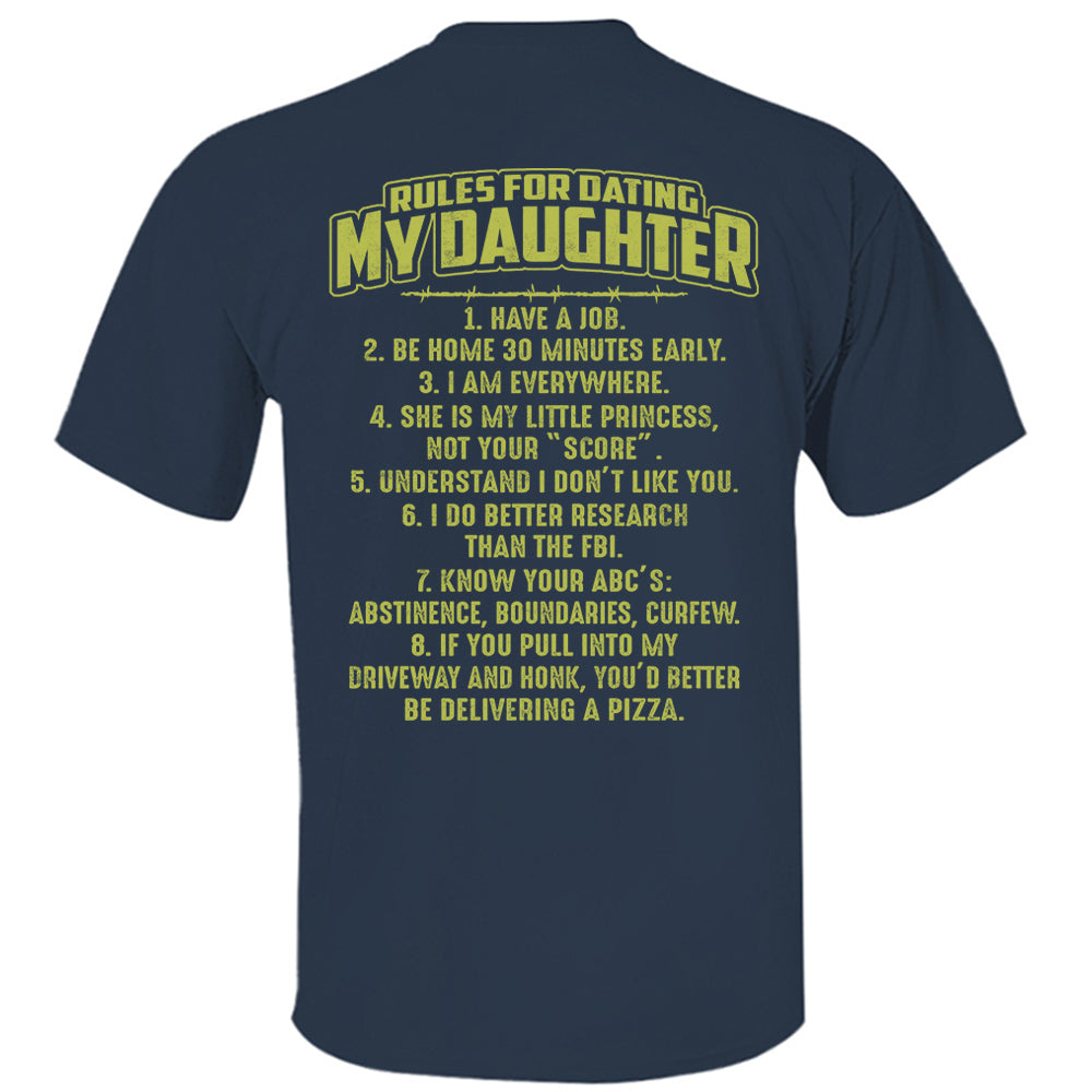 Rules For Dating My Daughter Shirt Perfect Gift For Daughter