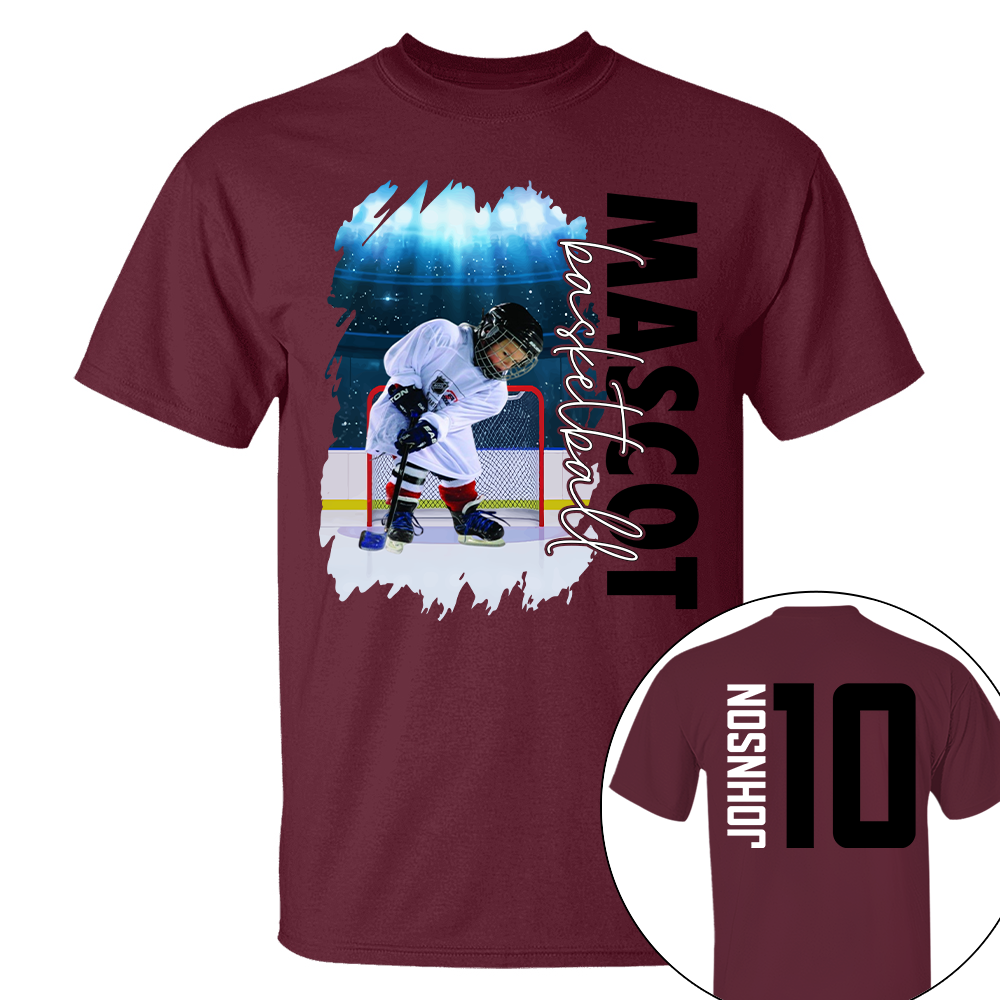 Custom Photo Ice Hockey Shirt, Personalized Ice Hockey Mom Shirt, Game Day Ice Hockey Hoodie, Ice Hockey Dad Sweatshirt