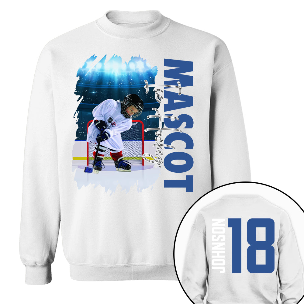 Custom Photo Ice Hockey Shirt, Personalized Ice Hockey Mom Shirt, Game Day Ice Hockey Hoodie, Ice Hockey Dad Sweatshirt