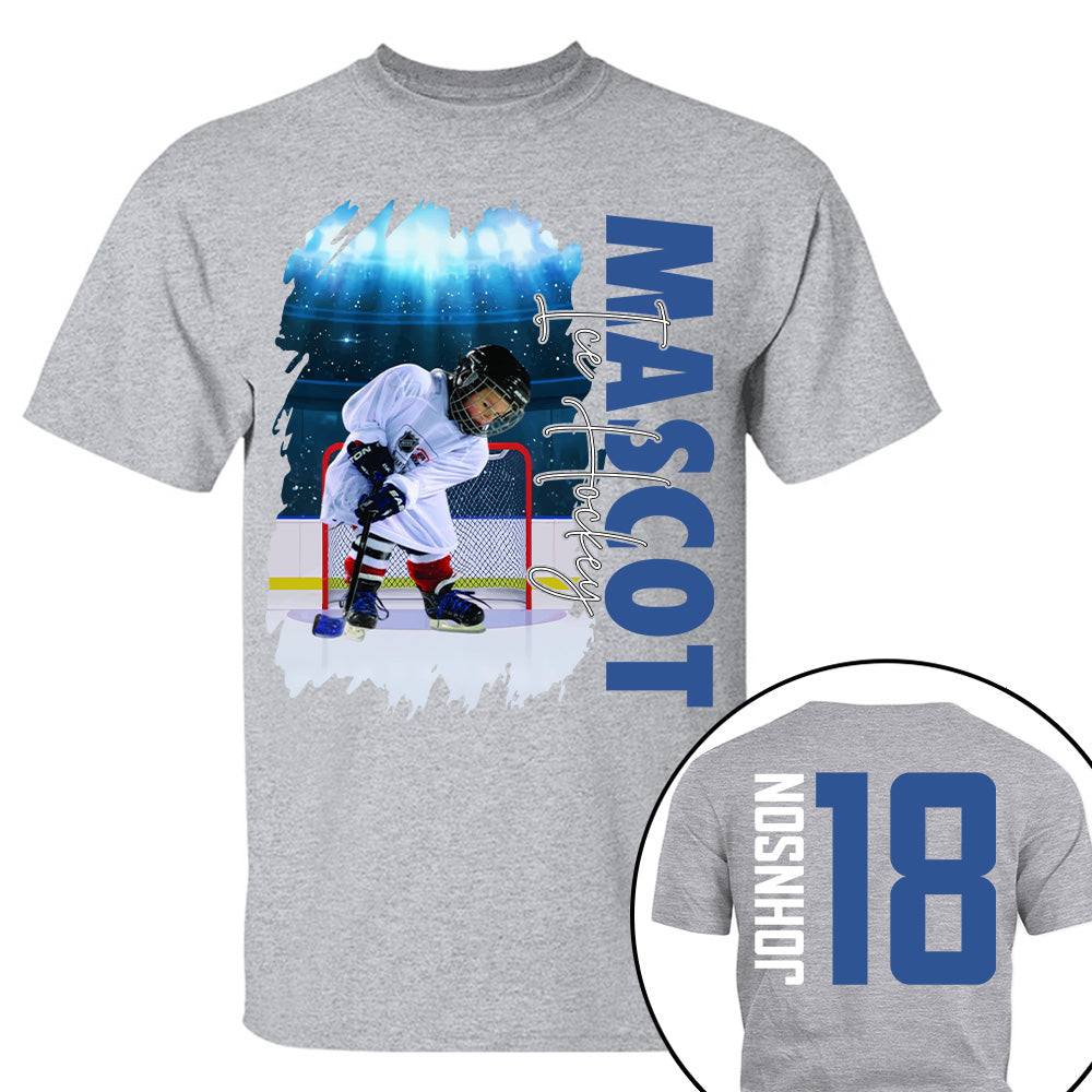 Custom Photo Ice Hockey Shirt, Personalized Ice Hockey Mom Shirt, Game Day Ice Hockey Hoodie, Ice Hockey Dad Sweatshirt