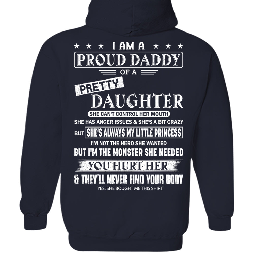 I Am A Proud Daddy Of A Pretty Daughter Shirt Perfect Gift For Dad