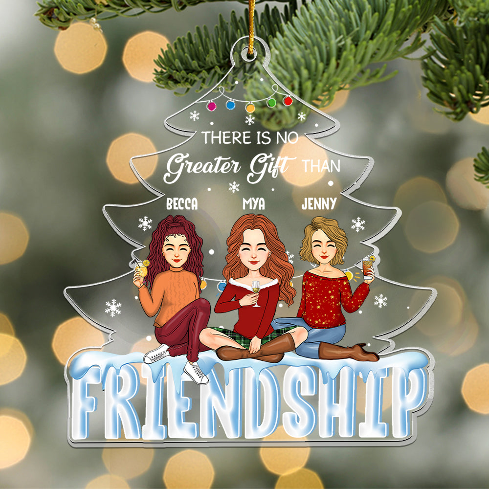 There’s No Greater Gift Than Friendship Christmas Tree - Personalized Acrylic Ornament