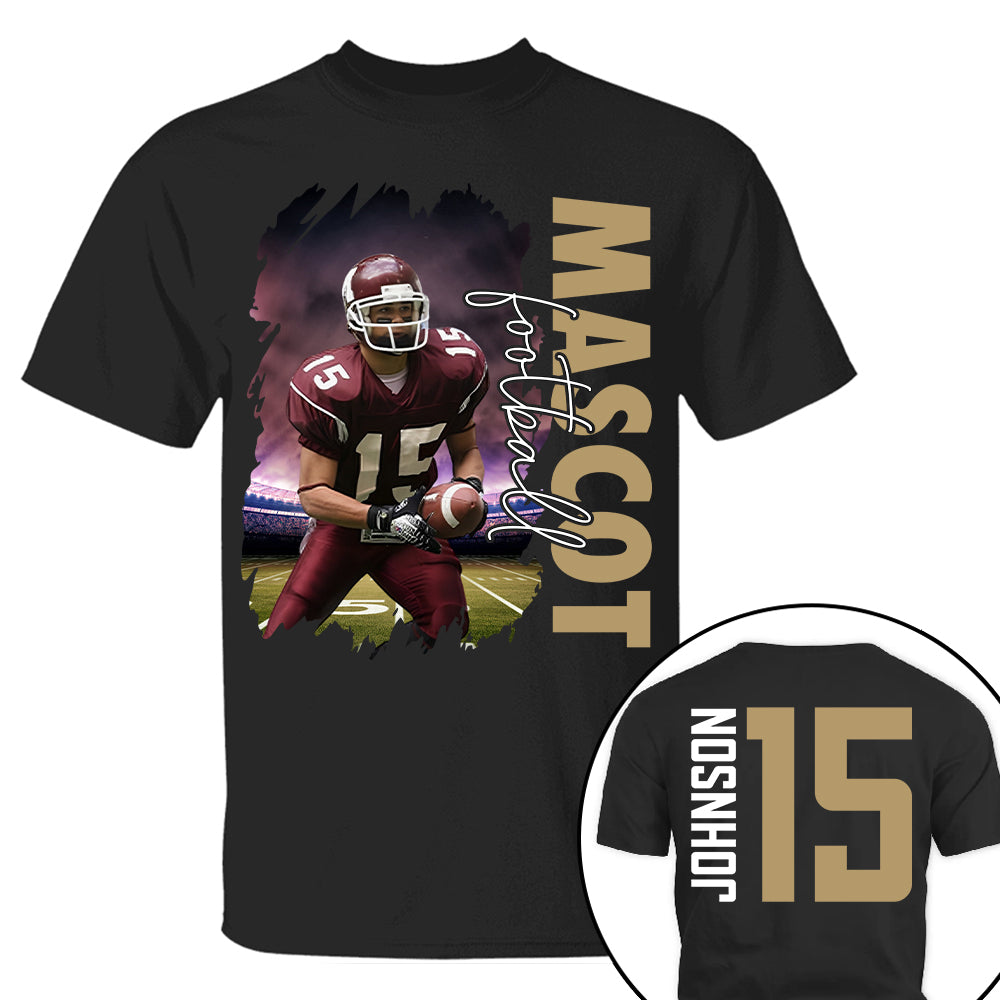 Custom Photo Football Shirt, Personalized Football Mom Shirt, Game Day Football Hoodie, Footballl Dad Sweatshirt