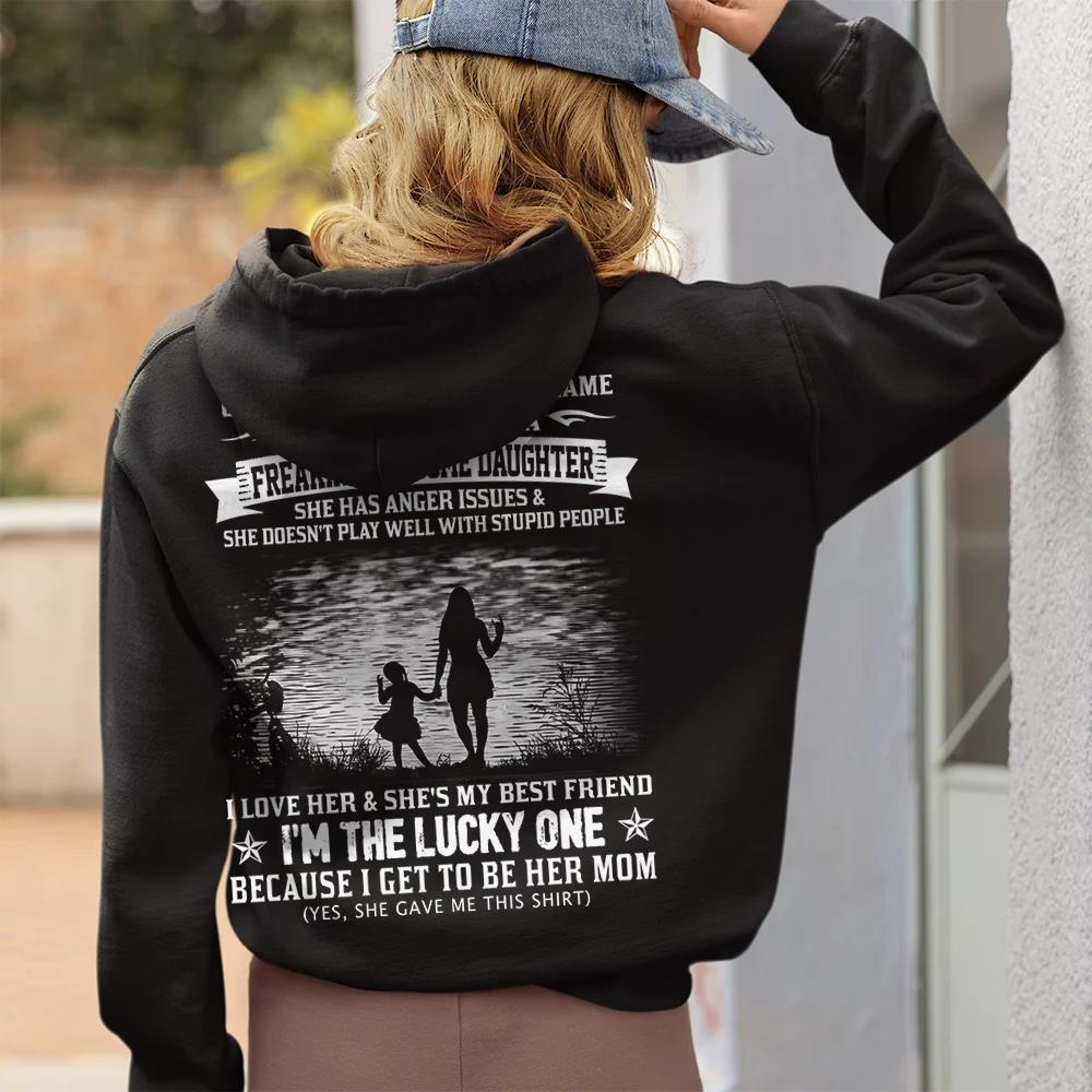 God Blessed Me When I Became A Proud Mom Of A Freaking Awesome Daughter Shirt Perfect Gift For Mom