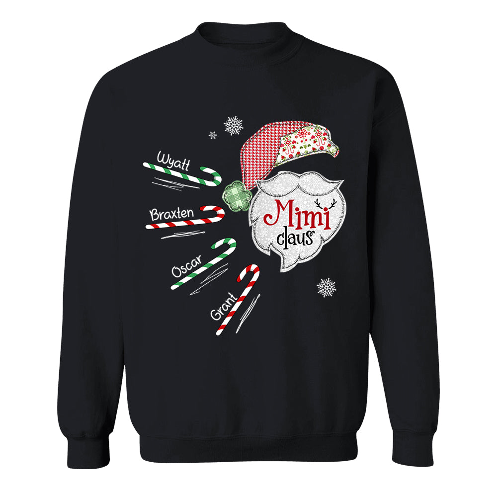 Mimi Claus Candy Cane Winter Personalized Christmas Shirt Gift - Family Best Gifts For Christmas vr2 NA04