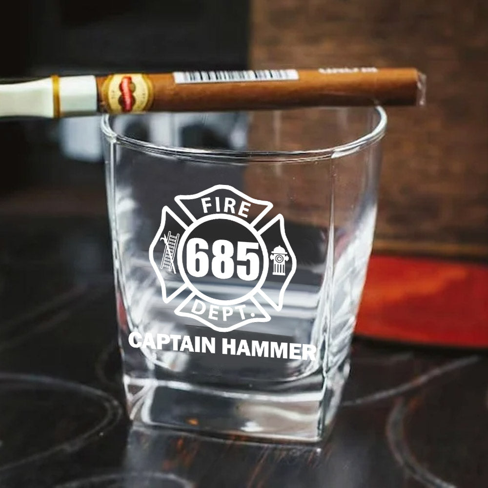 Proudly Served Duty Honor Courage Custom Decanter Set Gift For Firefighter H2511