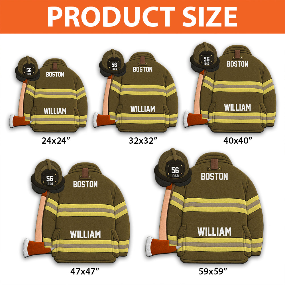 Firefighter Helmet Armor Personalized Doormat For Firefighter Hv01