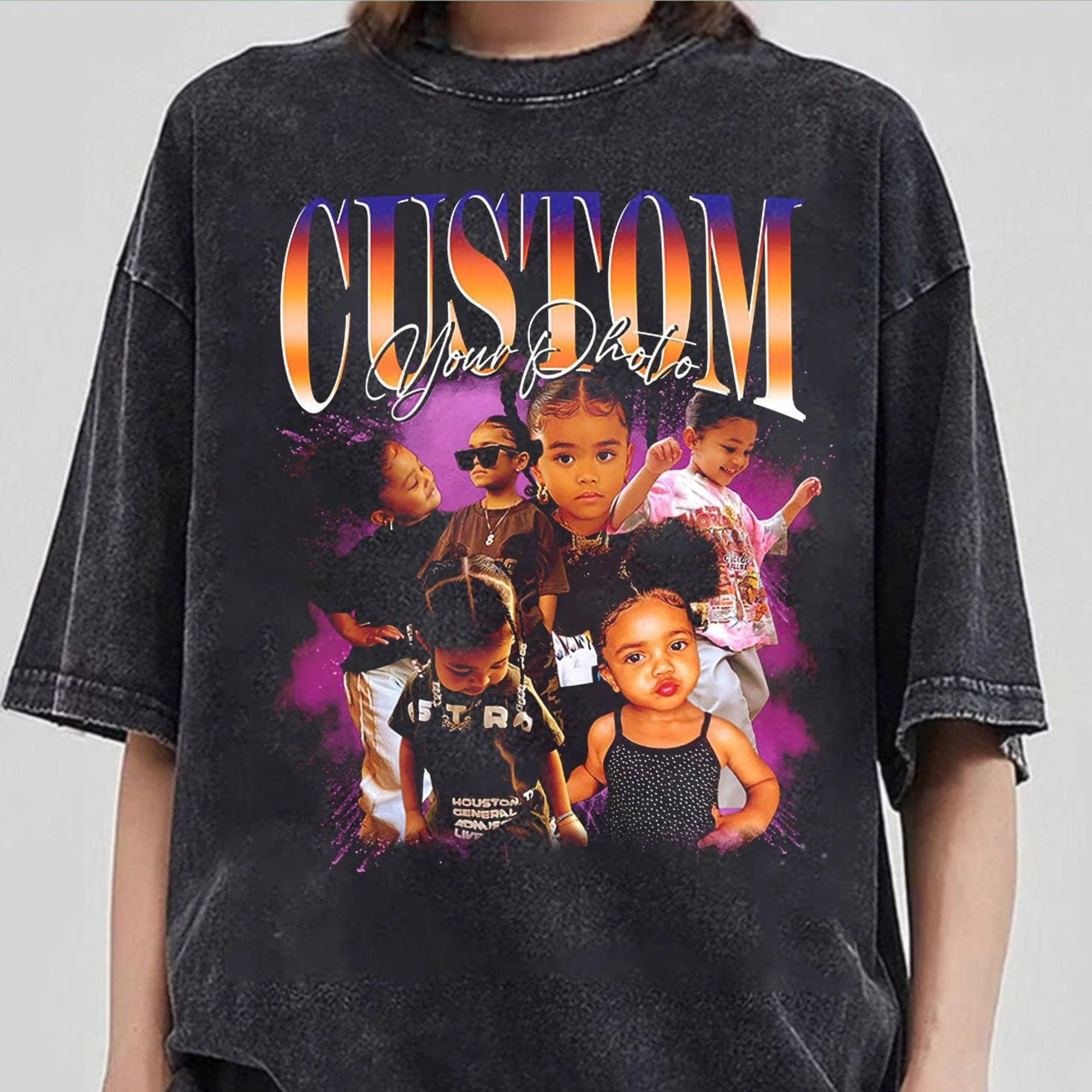 Women InterestPod Custom Your Own Bootleg Rap Tee Shirts Custom Your Text Vintage Shirt