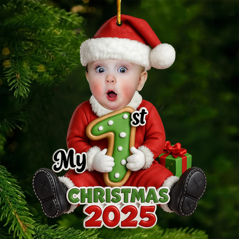 Santa Baby Christmas 2025 - Personalized Christmas Acrylic Ornament