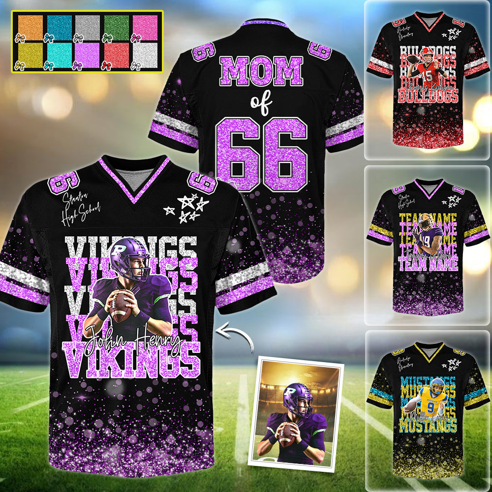 Custom Photos Football Jersey For Football Lovers - Personalized All Over Print Shirt NA04