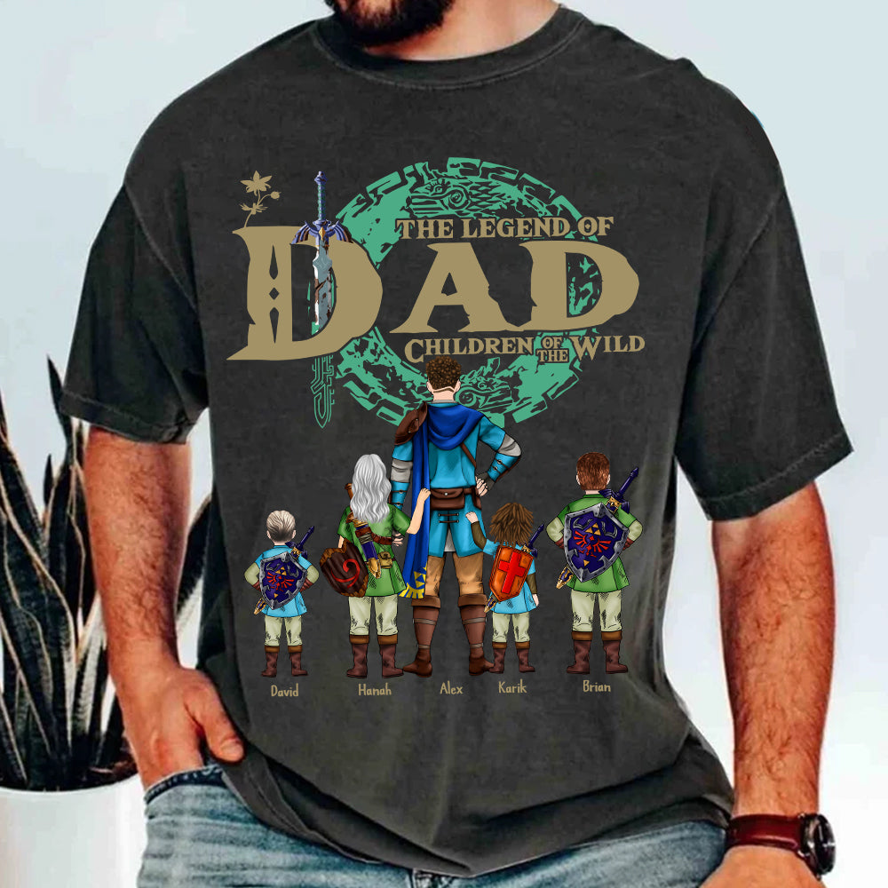 Custom The Legend of Dad Children Of The Wild Shirt - Best Dad Ever - Father's Day 2024 Personalized Shirt