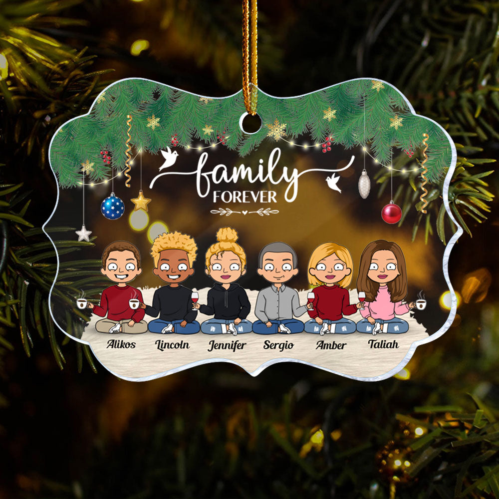 Family Forever Personalized Christmas Ornament Gift For One Loved