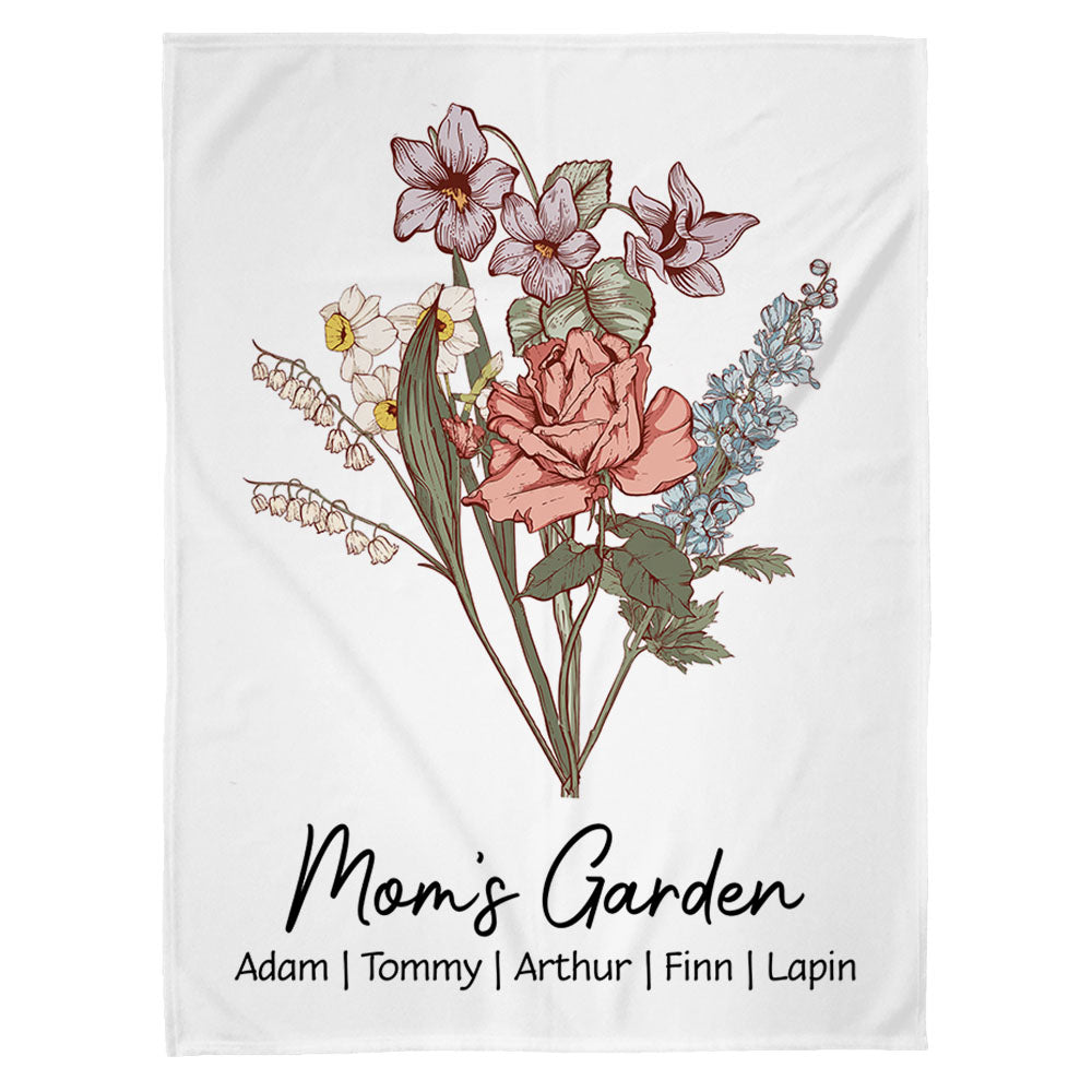 Personalized Grandma Garden Vintage Blanket