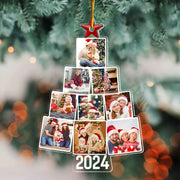 Photo Family Tree Christmas - Personalized Acrylic Photo Ornament