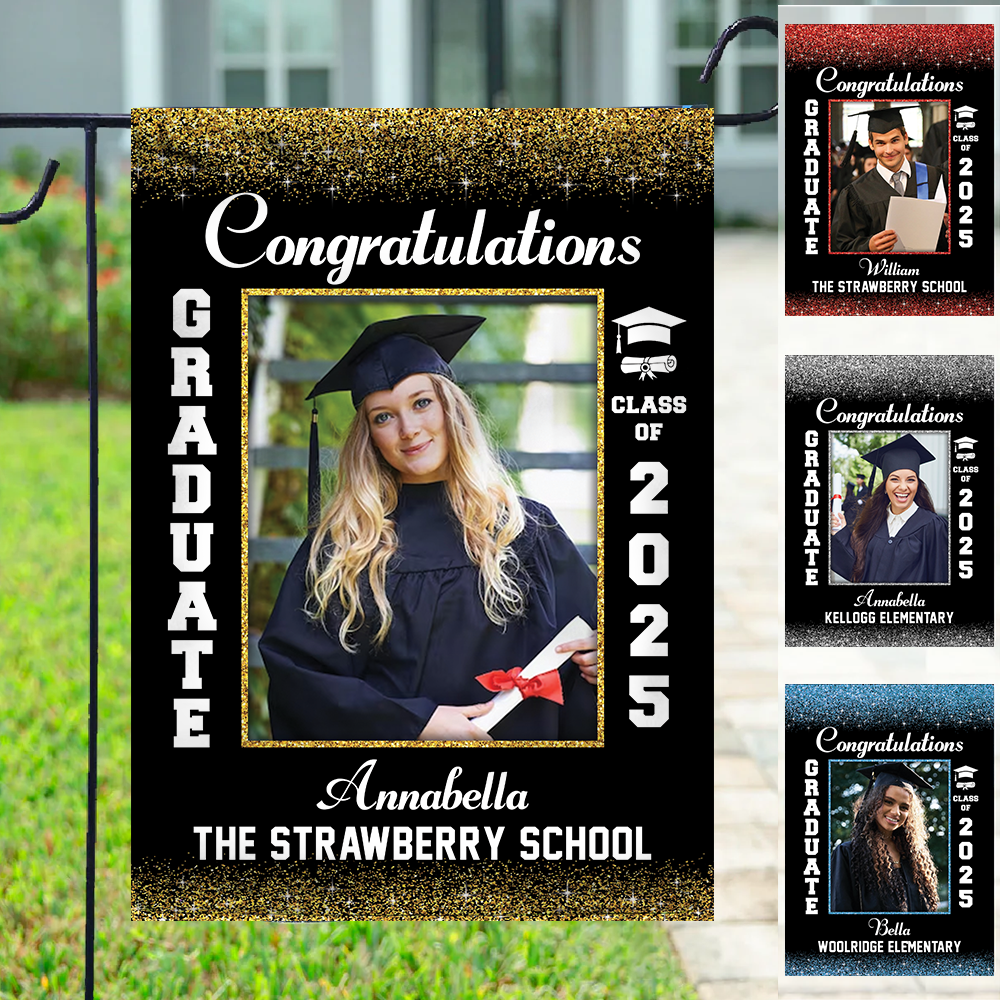Personalized Senior Class of 2025 Graduation Senior Garden Flag Sign Gift For Senior Graduation Party Sign K1702