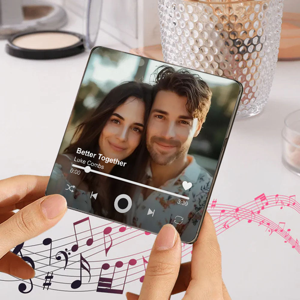 Custom Music Song Magnet Personalized Photo Album Fridge Magnet Music Gift for Couple Custom Photo and Music Magnet Anniversary Gift for Him