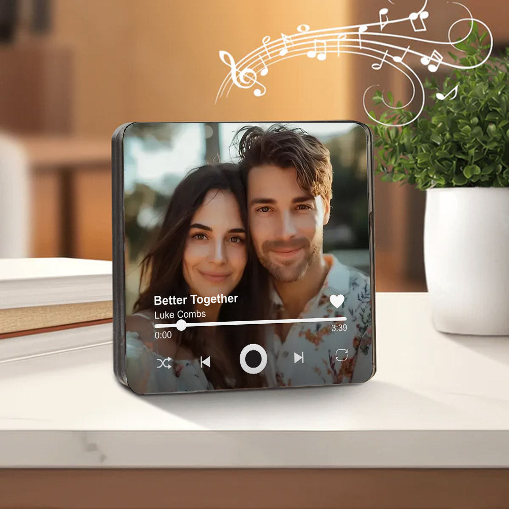 Custom Music Song Magnet Personalized Photo Album Fridge Magnet Music Gift for Couple Custom Photo and Music Magnet Anniversary Gift for Him