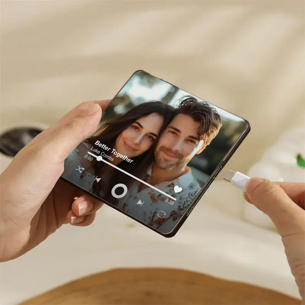 Custom Music Song Magnet Personalized Photo Album Fridge Magnet Music Gift for Couple Custom Photo and Music Magnet Anniversary Gift for Him