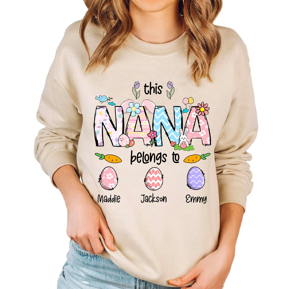 This Nana Belongs To Easter Day Custom Shirt Gift For Grandma