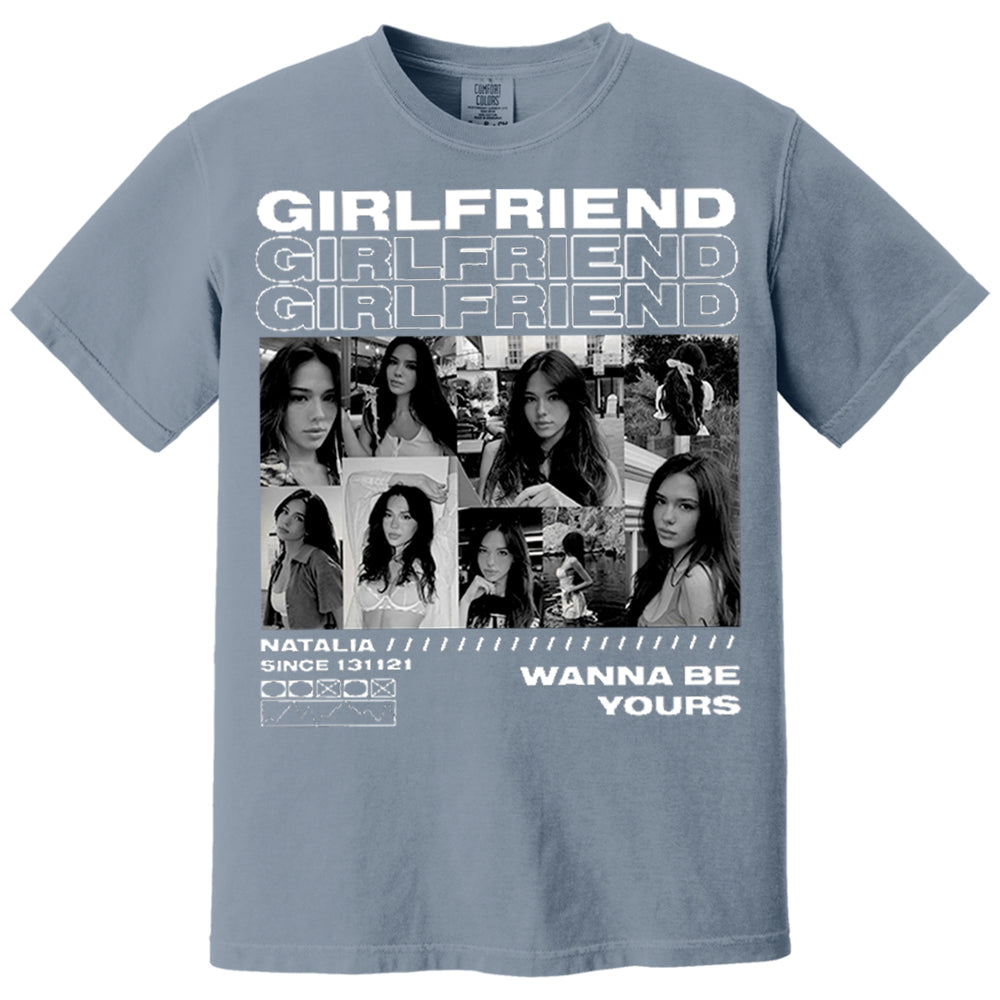 Custom Girlfriend T-Shirt with Face Photo Personalized Vintage Bootleg Rap Tee
