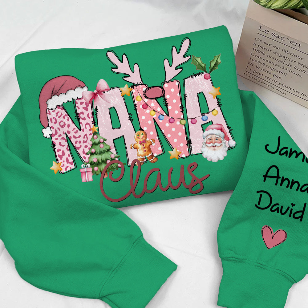 Pink Trend Gigi Claus Custom Sweatshirt - Best Family Christmas Gift for Grandma