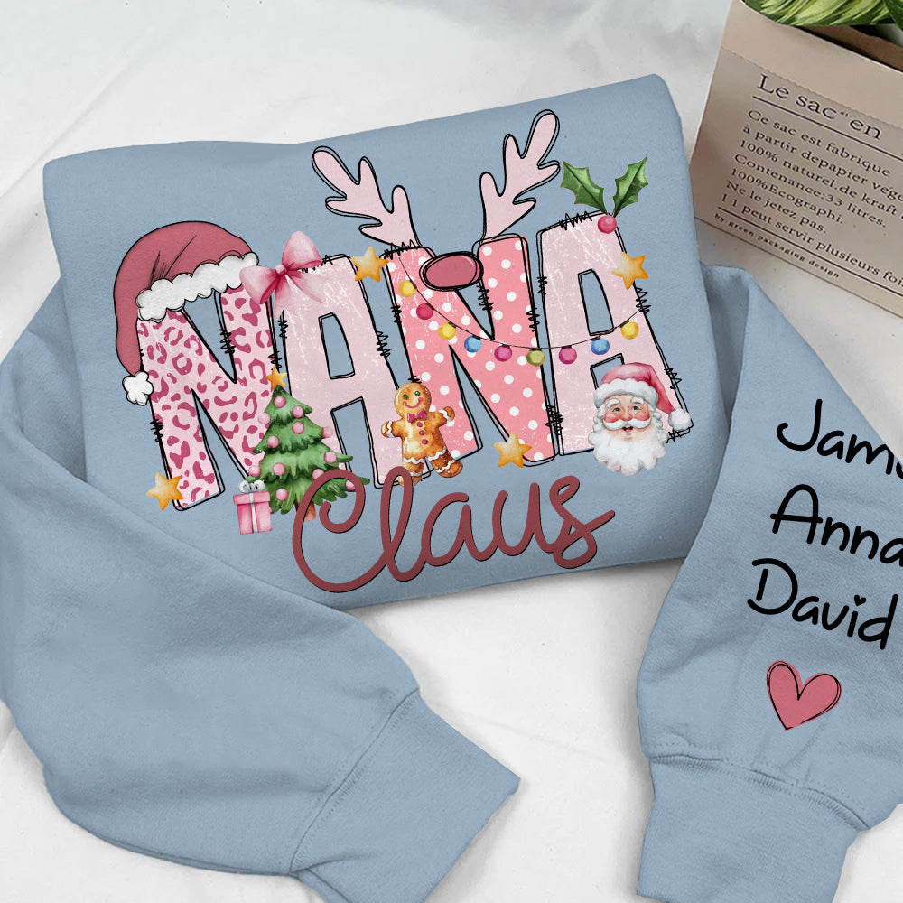 Pink Trend Gigi Claus Custom Sweatshirt - Best Family Christmas Gift for Grandma
