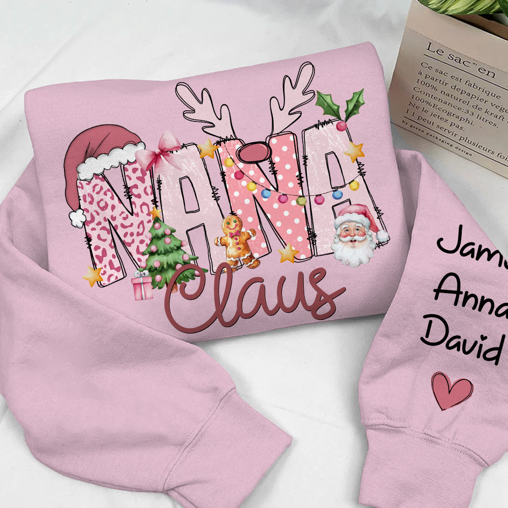 Pink Trend Gigi Claus Custom Sweatshirt - Best Family Christmas Gift for Grandma