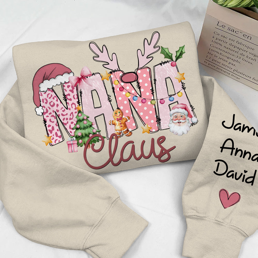 Pink Trend Gigi Claus Custom Sweatshirt - Best Family Christmas Gift for Grandma