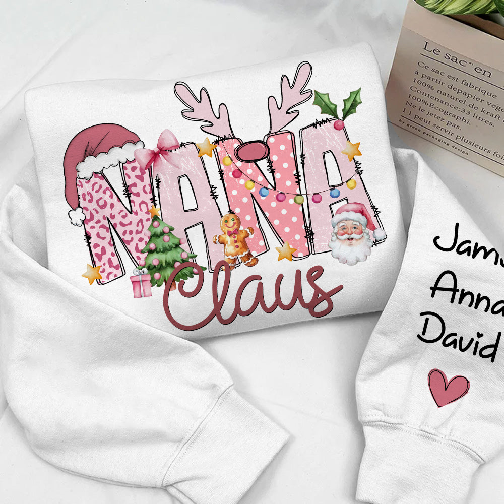 Pink Trend Gigi Claus Custom Sweatshirt - Best Family Christmas Gift for Grandma