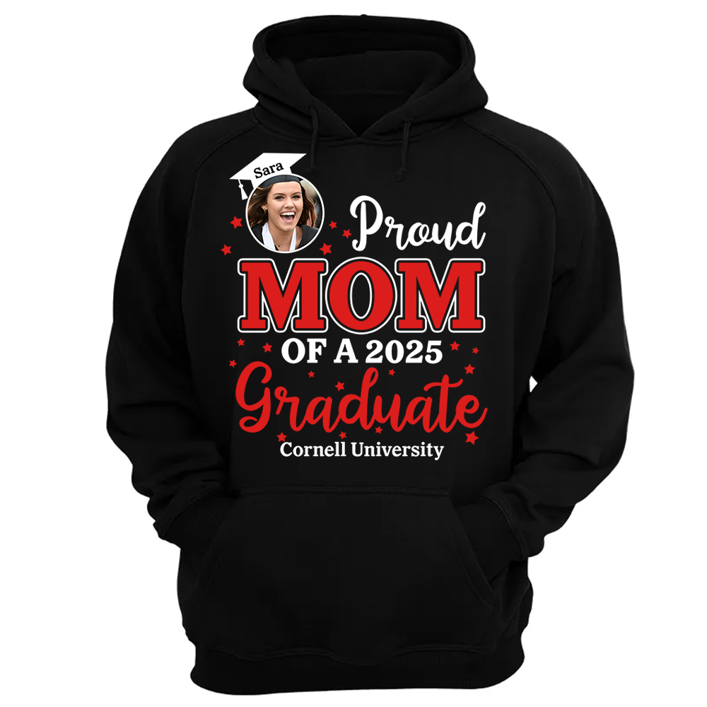 Proud Mom Custom Photo Graduation Shirts For Family