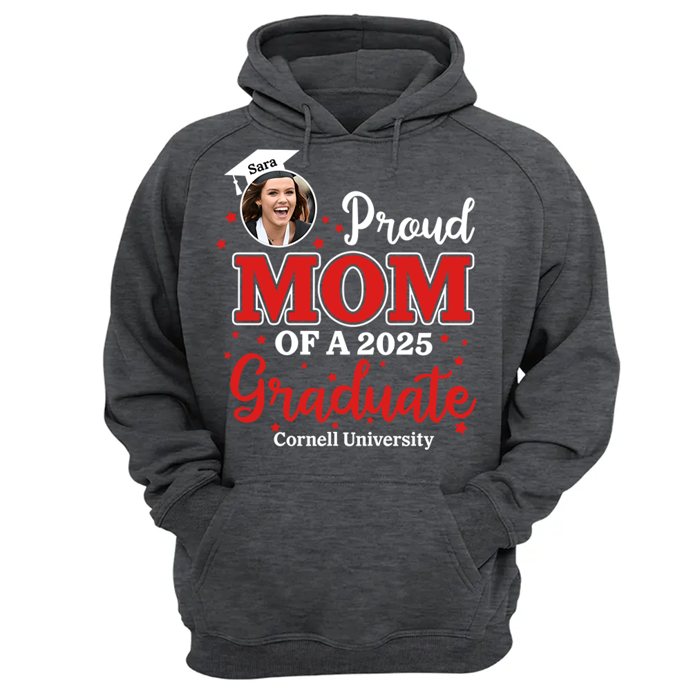 Proud Mom Custom Photo Graduation Shirts For Family