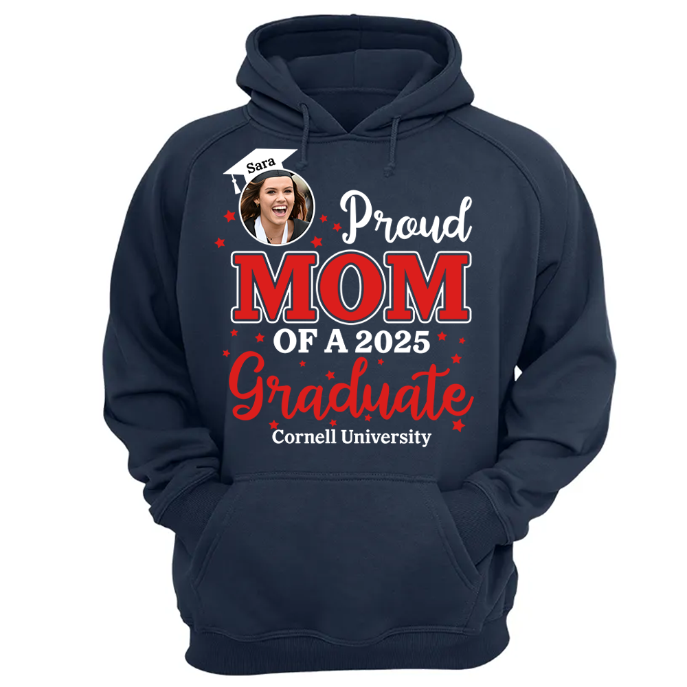 Proud Mom Custom Photo Graduation Shirts For Family