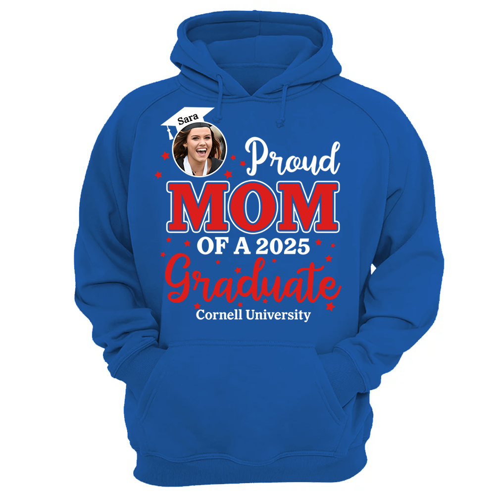 Proud Mom Custom Photo Graduation Shirts For Family