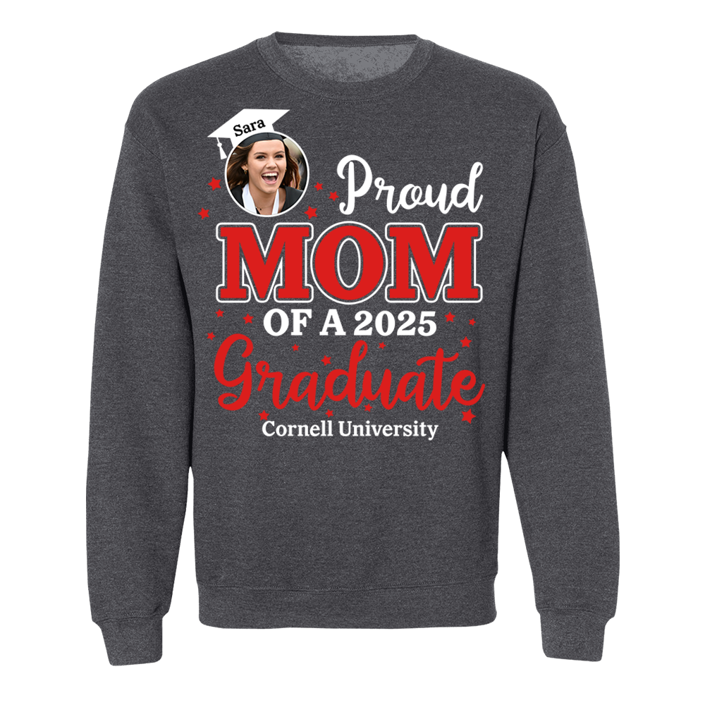 Proud Mom Custom Photo Graduation Shirts For Family